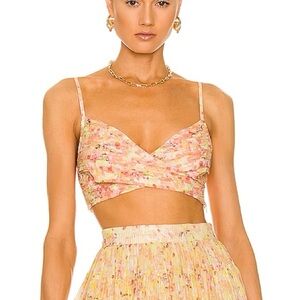 Rococo Sand Faye Crop Top in Peach/Butter